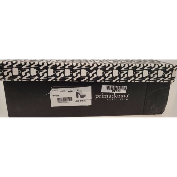 PRIMADONNA COLLECTION WOMEN EURO SIZE 36 PLATFORM OPEN BACK WHITE 05555 ECP - Picture 12 of 12